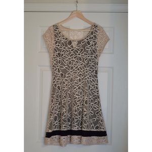 Anthropologie Cream Lace Dress - Size M