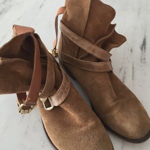 Steve Madden camel suede booties - so cute!