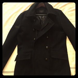Men's Zara size large black Peacoat