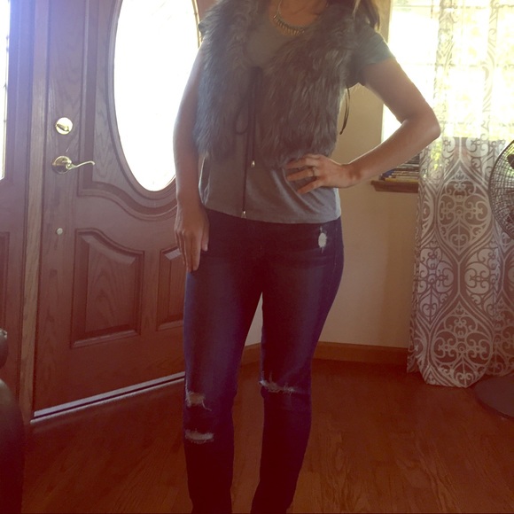 Faux fur vest