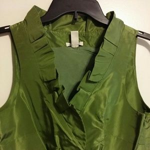Green Taffeta Silk Cocktail party dress
