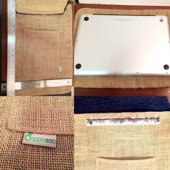 Burlap laptop case