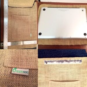 Burlap laptop case