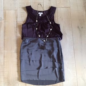 Banana Republic Pewter Silky Skirt