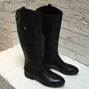 Sam Edelman Black Leather Riding Boots Sz 10