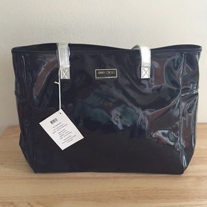 NEVER USED Jimmy Choo Parfums Black Vinyl Tote