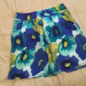 LOFT flare mini skirt with floral print