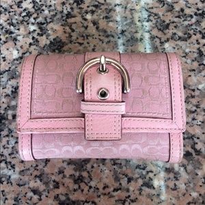 Used pink Coach wallet