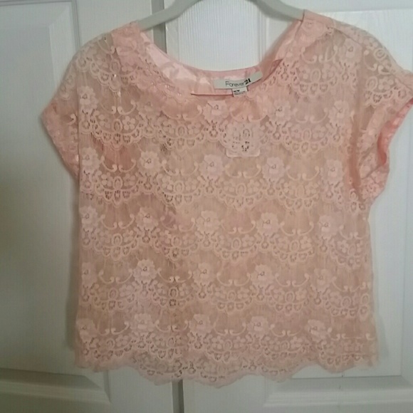 Forever 21 Tops - Pink peach lace forever 21 top Forever 21 Tops - Pink peach lace forever 21 top