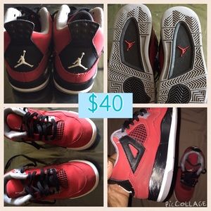 BOYS JORDAN RED/BLACK SIZE 13 1/2