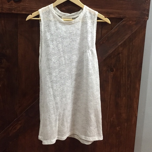 Zara white lacey knit sleeveless too. Sz S