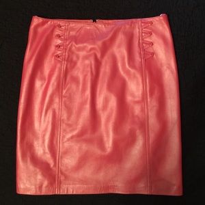 Genuine leather skirt