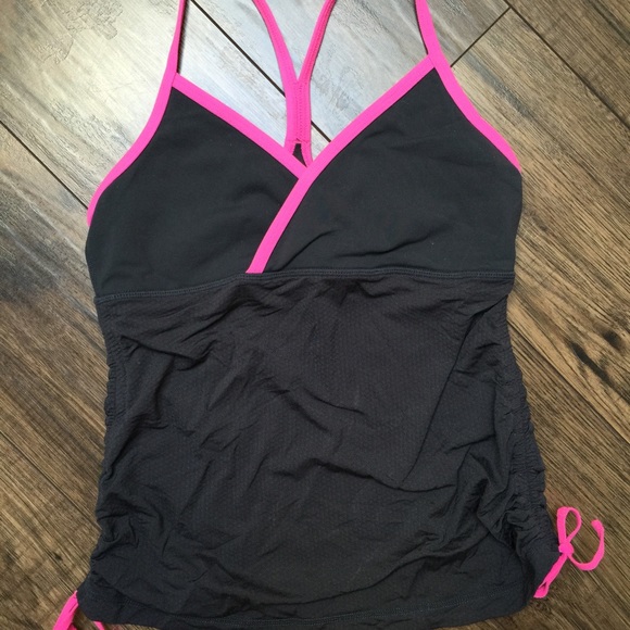 EUC lululemon Sequence tank in pink/grey 4 - Picture 1 of 3