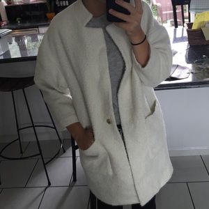 H&M boulce coat in white