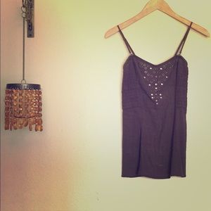 Free People Studded Babydoll Convertible Tank Top