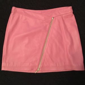 Genuine leather skirt