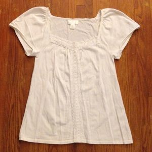 Ann Taylor loft white top xs