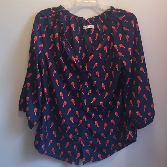 Old Navy bird print blouse