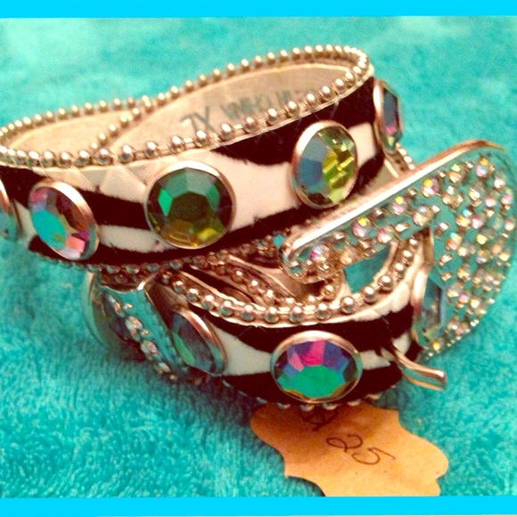 Zebra bling dog collar!