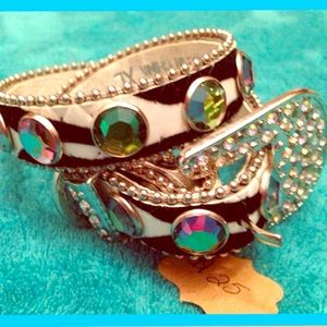 Zebra bling dog collar!