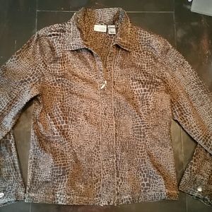 Chico's Animal Print Lightweight Jacket