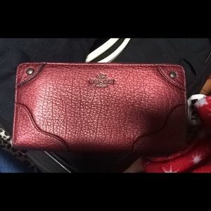 Red coach wallet