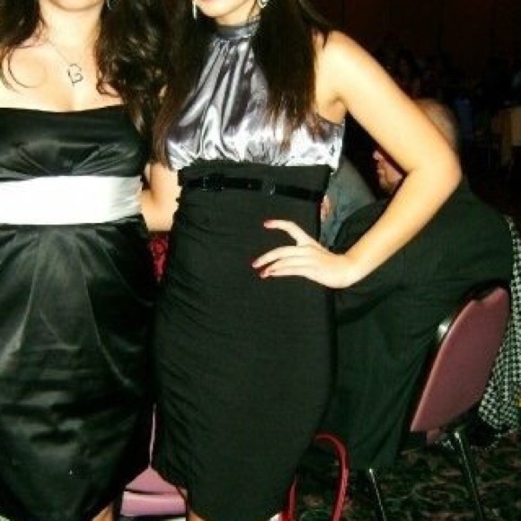 Black and silver dress