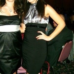 Black and silver dress