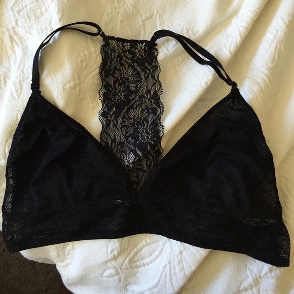 Urban outfitters black lace delicate bra