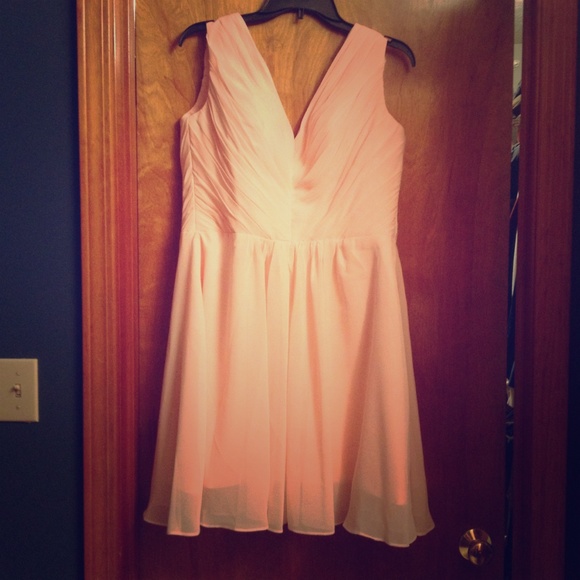 Peach bridesmaid dress