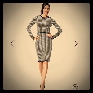 Houndstooth sweater dress