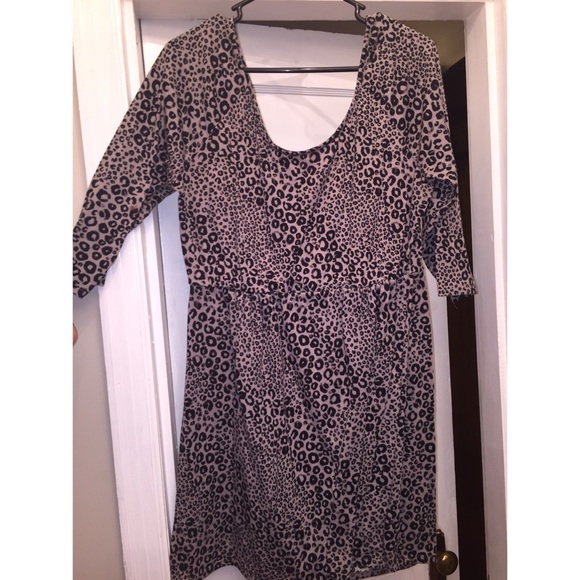 Grey and black Cheetah print dress