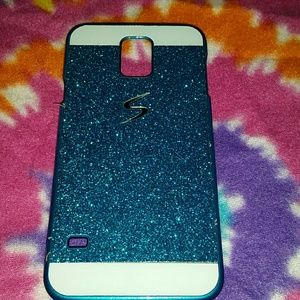 Blue glittery Galaxy s5 case