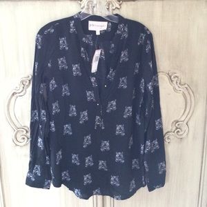 Tiger printed blouse. For layering or on its own!