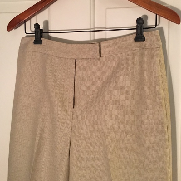 Tan herringbone pants/skirt set