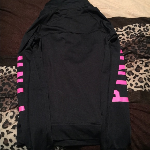 Pink Victoria secret half zip workout hoodie