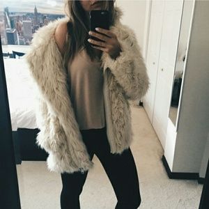 New H&m faux fur coat