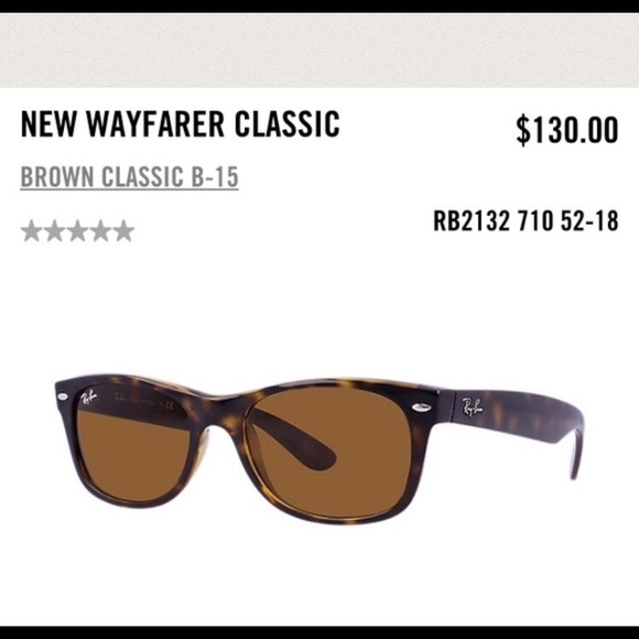 Tortoise New Wayfarer Classic Ray-Ban Sunglasses - Picture 5 of 6
