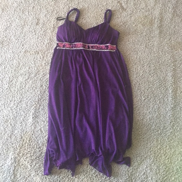Purple short dress