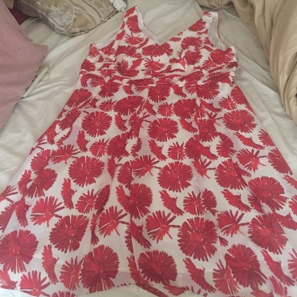 Avenue red flower dress
