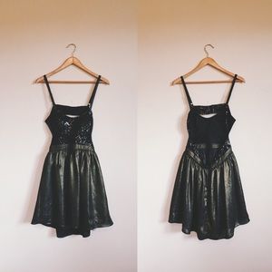 Green/Black Party Dress