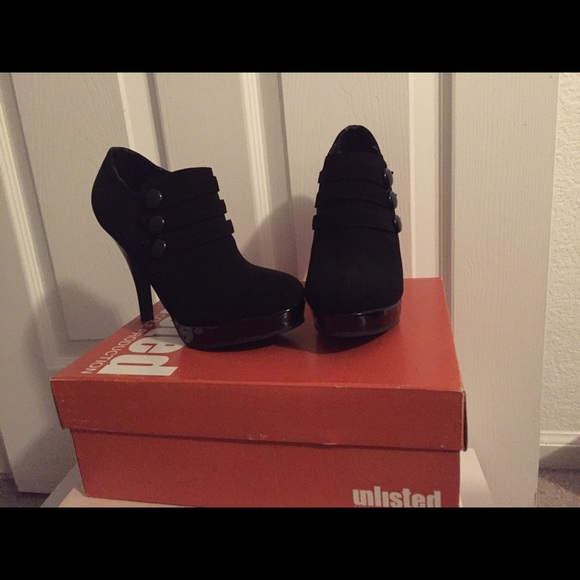 Unlisted Black Booties with box