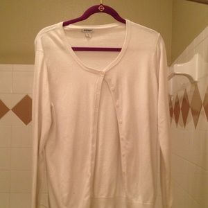 Large white cardigan