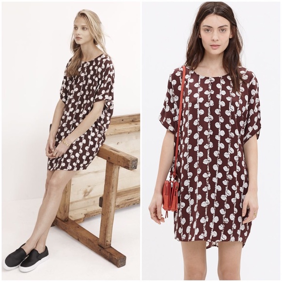 Madewell Dresses & Skirts - New Madewell Easy Silk Dress in Batik Vine print