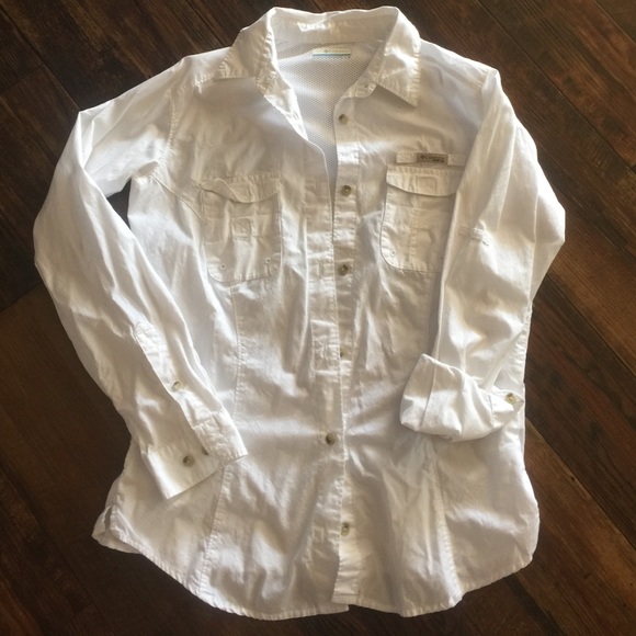 White Columbia button down