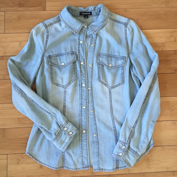 Light wash denim shirt