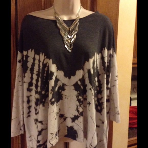Free People Tie Dye Flowing Shirt