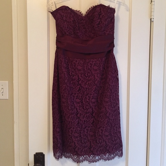 Mackenzie Michaels Dresses - Eggplant Mackenzie Michaels lace strapless dress Mackenzie Michaels Dresses - Eggplant Mackenzie Michaels lace strapless dress