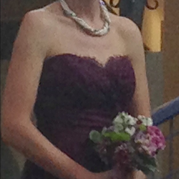 Mackenzie Michaels Dresses - Eggplant Mackenzie Michaels lace strapless dress Mackenzie Michaels Dresses - Eggplant Mackenzie Michaels lace strapless dress