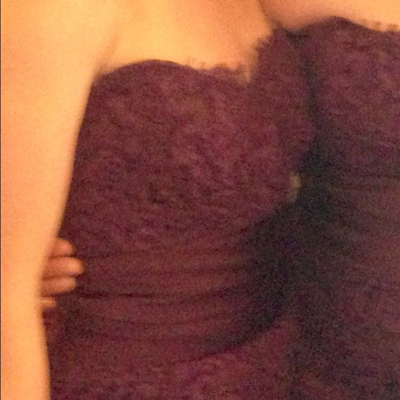 Mackenzie Michaels Dresses - Eggplant Mackenzie Michaels lace strapless dress Mackenzie Michaels Dresses - Eggplant Mackenzie Michaels lace strapless dress